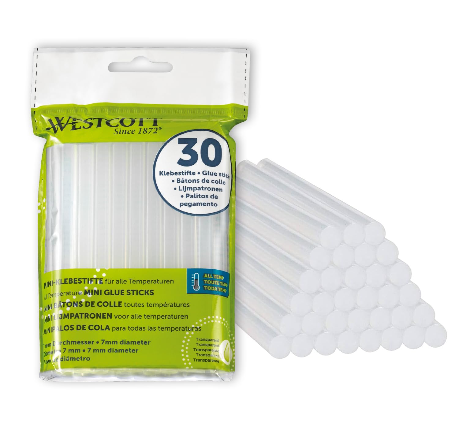 Colla stick originale Quickstick da 40 g, confezione da 5 bastoncini di colla, colla adesiva di alta qualità, ideale per incollare carta, carta, ideale per la casa, ideale per il lavoro