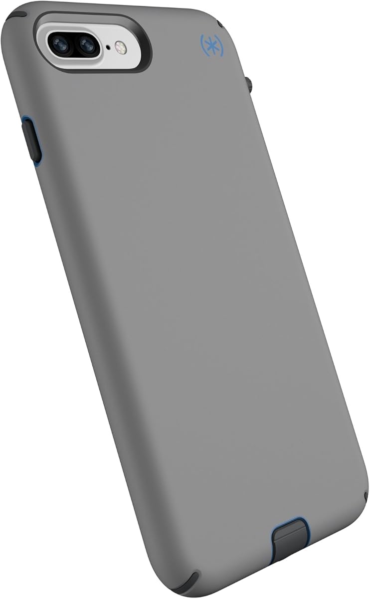 Speck Products Compatible Phone Case for Apple iPhone 8 Plus, Presidio Sport Case, Gunmetal Grey/Cobalt Blue/Slate Grey