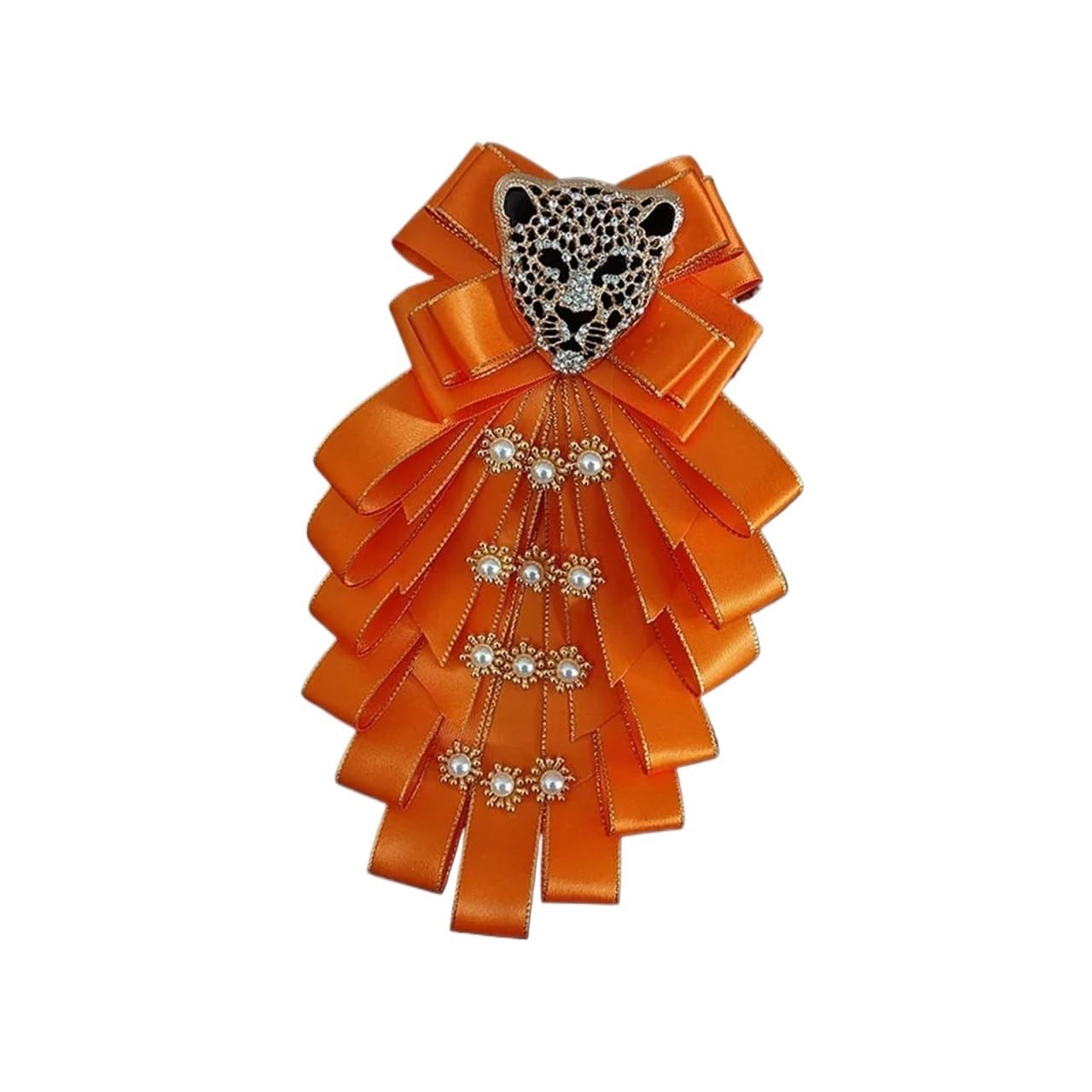 Papillon Uomo Gioielli con Spilla a Testa di Leopardo con Farfallino da Uomo(Color9)