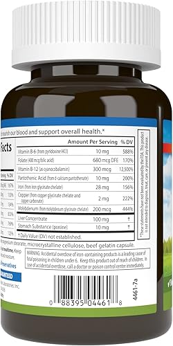 Miniatura 3 de Carlson - Nutrientes en la sangre, 28 mg de hierro, desarrollo sanguíneo, absorción de hierro y bienestar óptimo, 180 cápsulas