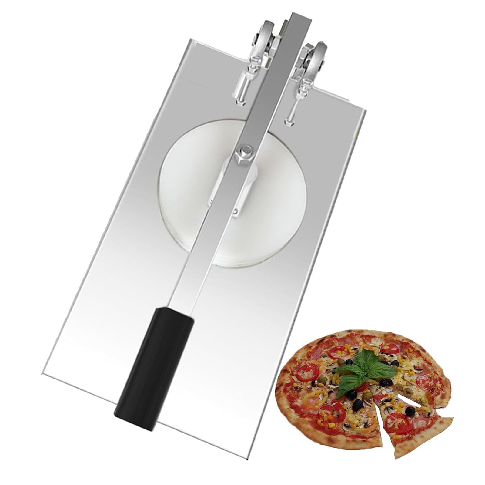 Ręczna Prasa Do Ciasta Na Pizzę, 9,5-calowa Ręczna Prasa Do Ciasta Z Dźwignią I Powierzchnią Nieprzywierającą, Regulowany Kąt Wysięgnika, Długa Żywotność, Do Spodów I Spodów Pizzy