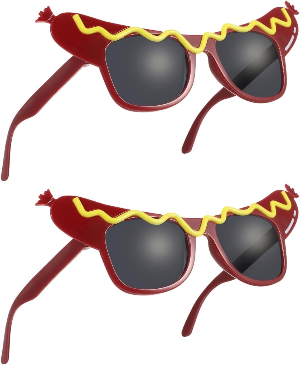Healeved Novelty Sunglasses Funny Hot Dog Sunglasses for Adult Dance Party Hotdog Costume for Halloween Hot Dog Birthday