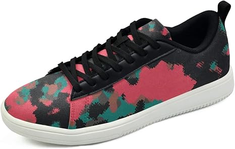 Amazon Co Jp スニーカー キャンバス 赤黒 カモフラージュ 迷彩 メンズ ランニングシューズ 防滑 運動靴 スポーツ カジュアル 軽量 ローファーシューズ スケートボードシューズ ウォーキングシューズ デッキシューズ 通気性 ランニング ストリート ホーム キッチン