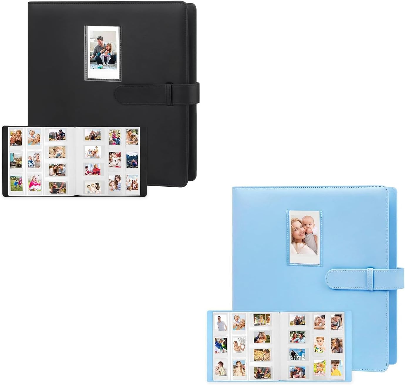 Veicevol 640 Pockets Photo Album for Fujifilm Instax Mini Camera, Leather Cover, Photo Album for Instax Mini 12 11 9 40 90 8 7 Evo LiPlay Instant Camera, 2packs