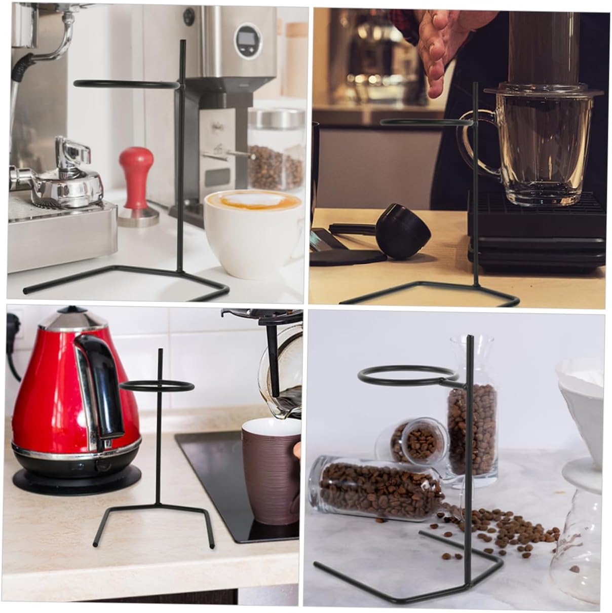 2 Pcs Metal Dripper Stand for Filter Cup Holder Brewing Dripper Holder Sturdy Stainless Steel Stand