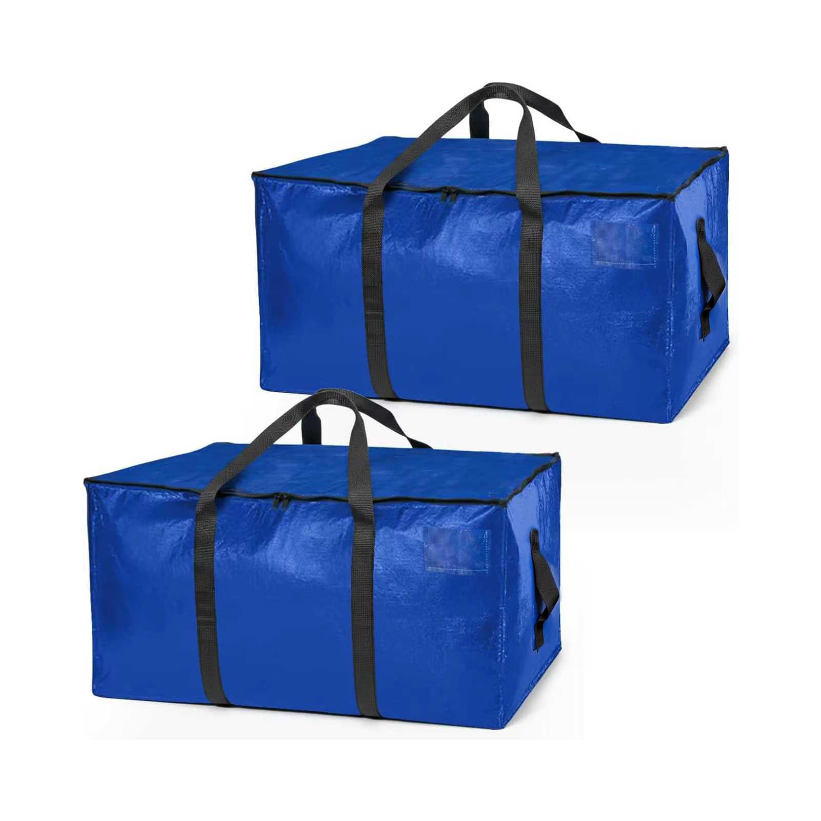 Mgl Blue Heavy Duty Moving Boxes Or Storage Bags – Storage Bins With Lids, Large Moving Bags With Backpack Straps & Handles – Moving Supplies For College Dorm Or Christmas Decorations (2 Pack)