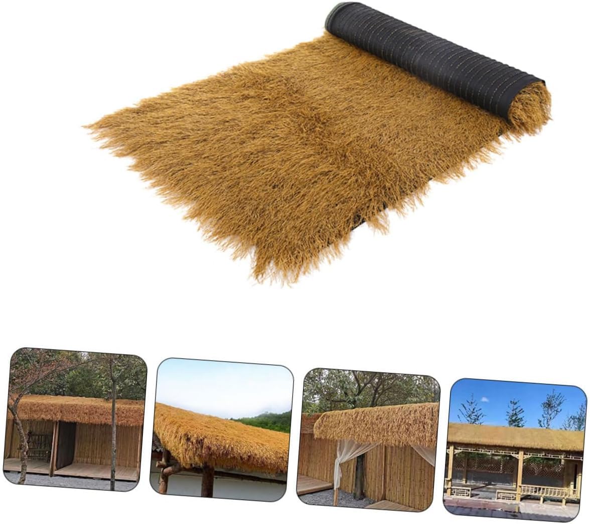 Toit En Chaume Mexicaine Ignifuge 49,6 X 99,3 Cm - Paille Artificielle Pour Tiki Bar Jardin Terrasse