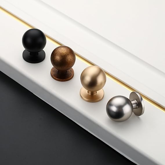 Asidrama 10 Pack 1 Inch Matte Black Kitchen Cabinet Knobs, Cabinet Knobs Kitchen Cabinet Hardware for Cupboard Drawer Knobs Dresser Knobs