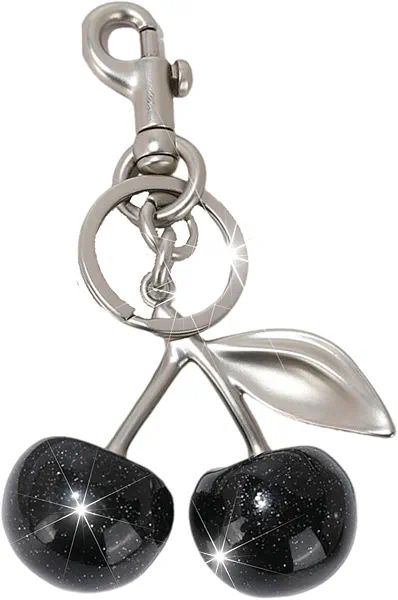 Aonald Cherry Keychain For Women Resin Silver Cherry Charm For Purse Bag Cute Handbag Accessories Gold Key Chain Car Keychain