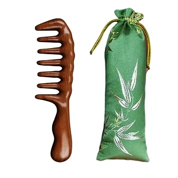 1 PCS Wide Tooth Comb Natural Wooden Hair Comb Sandalwood Comb Massage Comb Hair Comb for Men Hair Styler and Ladies Hair Hairstyle