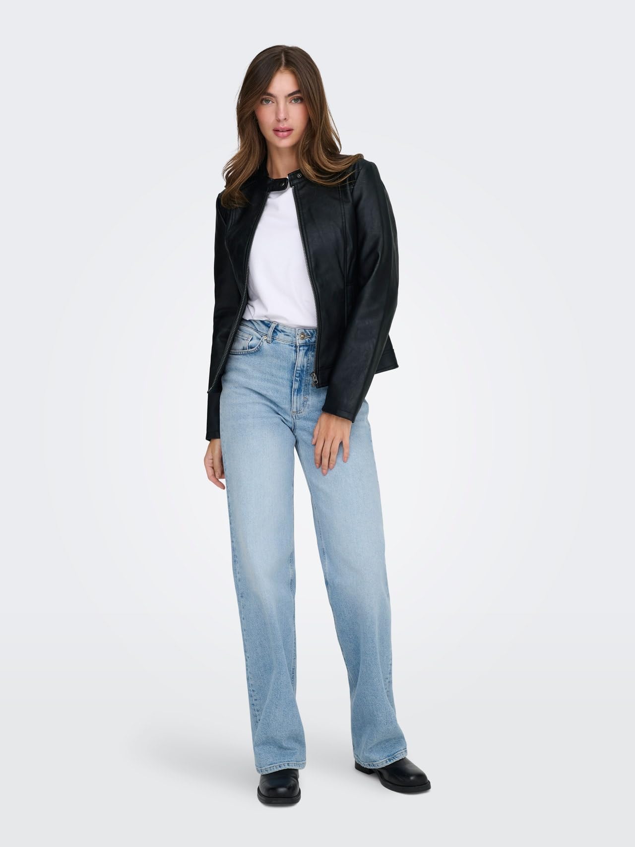 ONLY Damen Jdyemily Faux Leather Jacket Otw Noos Kunstlederjacke