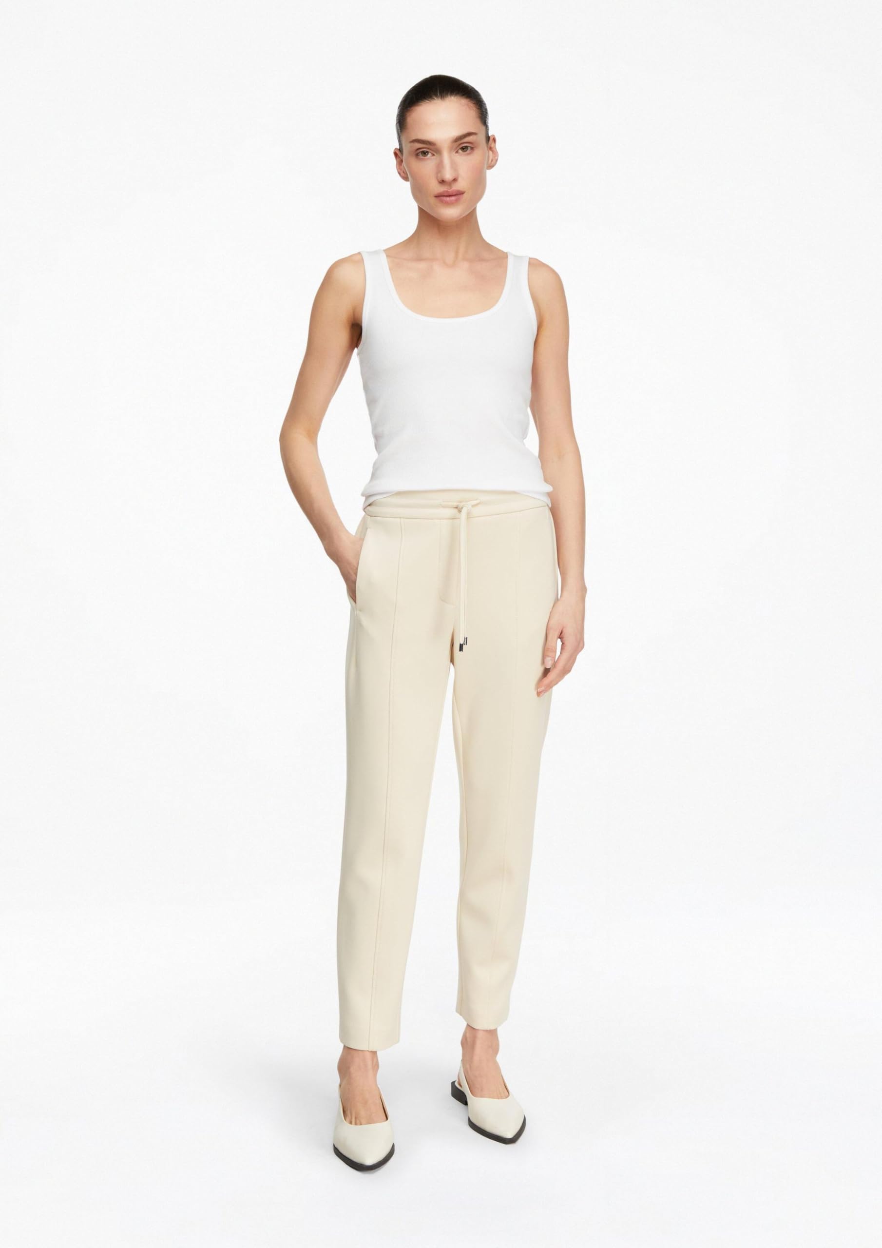 Comma Damen Hose Scuba-Jogpants mit Teilungsnähten