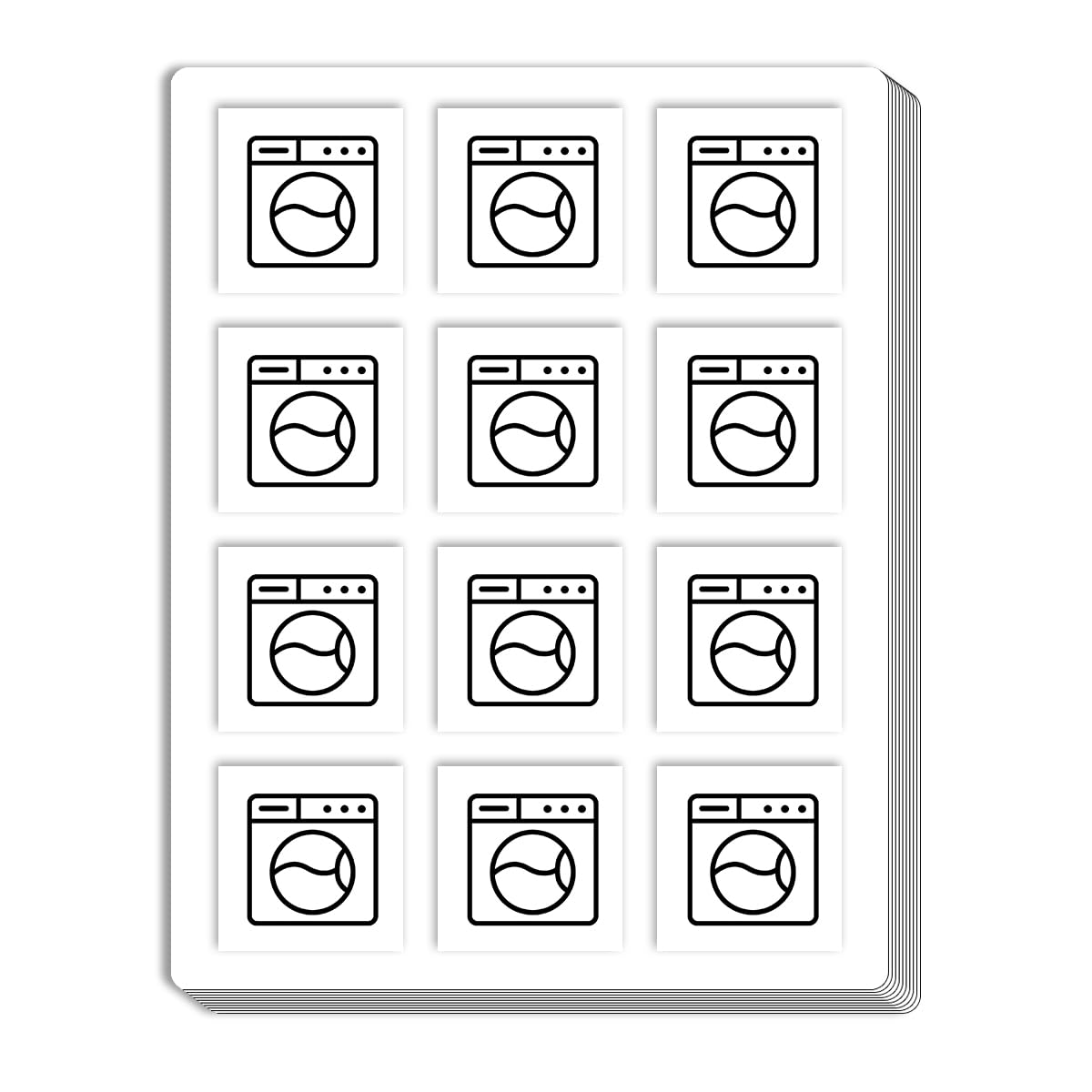 Autocollants transparents pour machine à laver et repères de calendrier sans trace