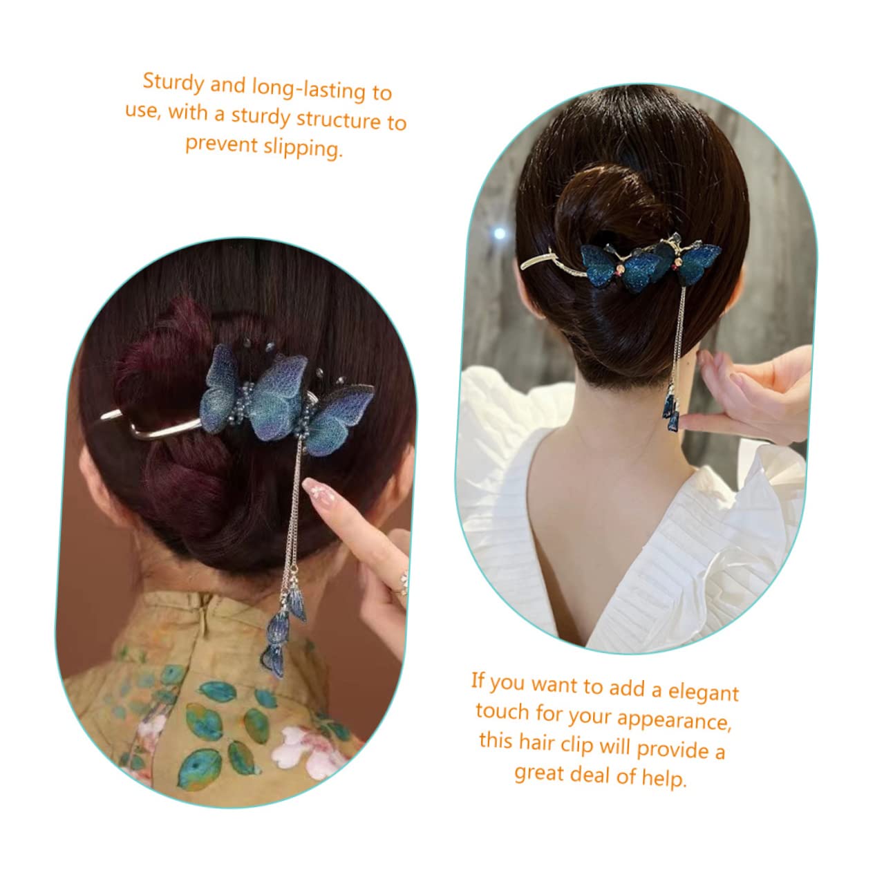 Didiseaon 4 Piezas Pinza Para El Pelo Con Bordado De Sombrero De Calamar Palo De Pelo Chino Palos De Pelo Chino Clip De Borla Cabello Japones Tela Temperamento De Las Mujeres Japón