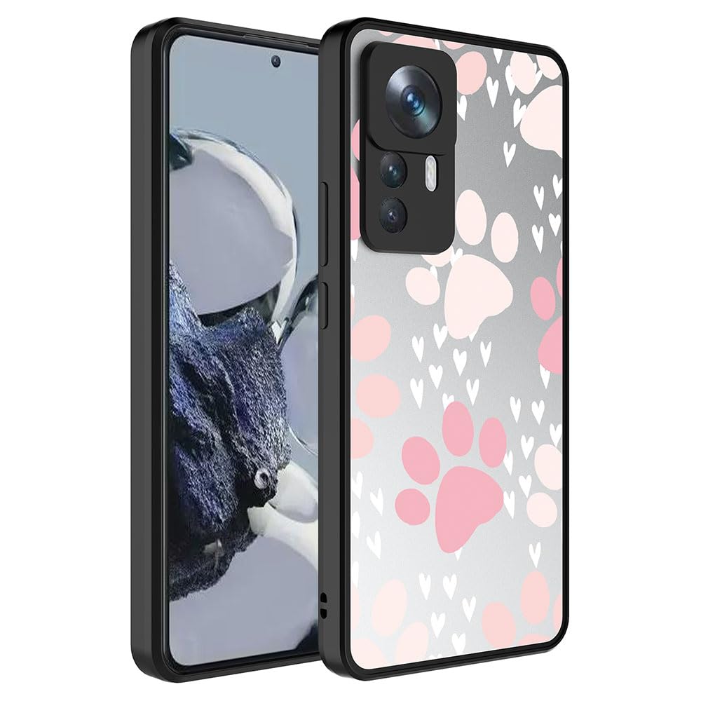 Zore Xioami ile uyumlu Mi 12T Kılıf Aynalı Desenli Kamera Korumalı Parlak Mirror Kapak Pati