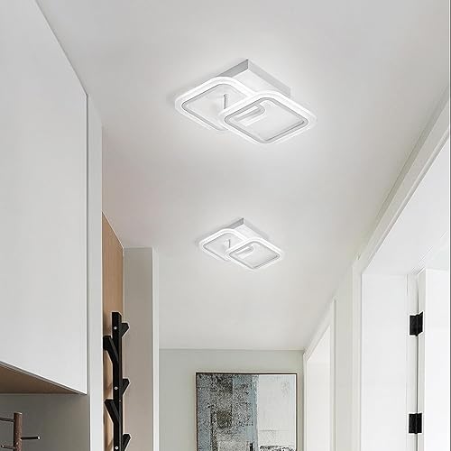 Miniatura 4 de Modernas lámparas LED de techo de 5500 K cuadradas LED para pasillo, luces acrílicas cerca de techo para dormitorio, baño, cocina, balcón, pasillo,
