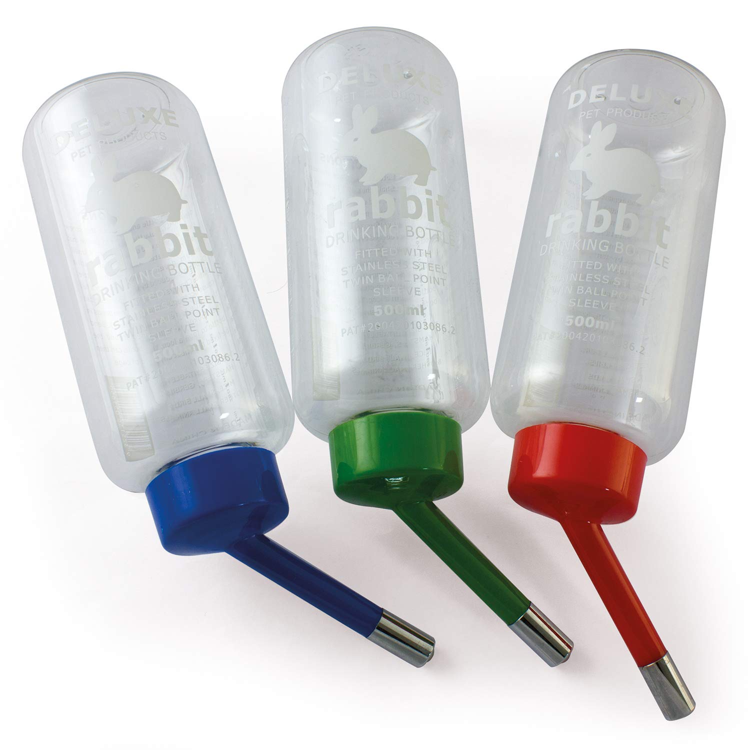ARQUIVET Bebedero antigoteo para roedores 500 ml - Bebedero Agua para Hamsters, Conejos, cobayas - Boquilla de Metal Reforzada - Accesorios para jaulas de roedores