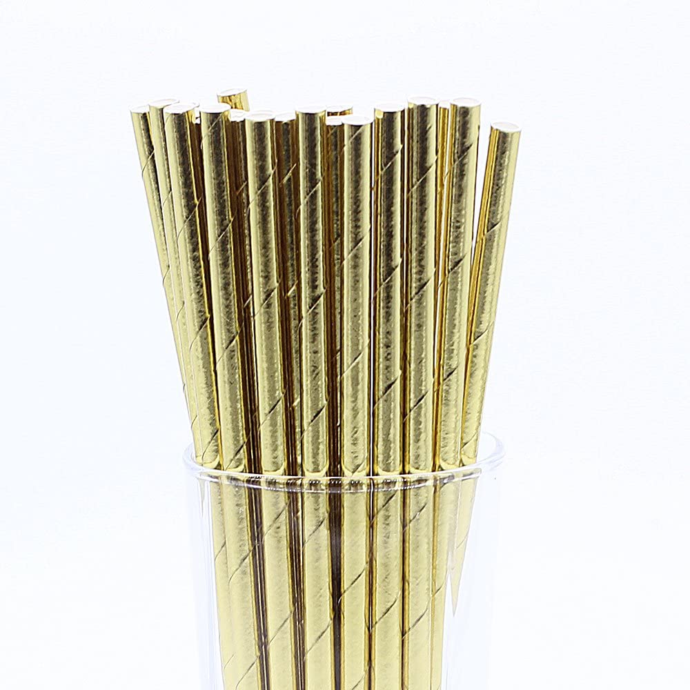 53ARTS Gold Metallic Paper Straws 6 mm Pack of 25-image-28