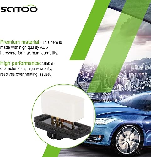 Miniatura 593 de SCITOO Resistencia de motor de ventilador HVAC para 2008-2013 para Chrysler 300/2008-2016 para Town & Country/2008-2010 para Dodge Charger/2008-2018