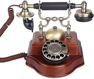 Phone Classic General Post Office Styled Dial Card: Retro Phone Rotary Dial Telephone Vintage Telephone Classic Desk Phone with Rotary Dialler