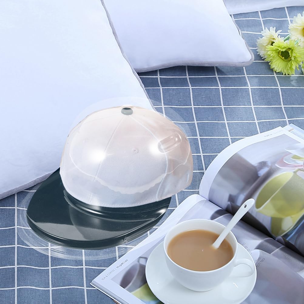 Garneck Hat Box - 3Pcs Portable Plastic Baseball Cap Storage Box Travel-Friendly Hat Holder Cap Support Rack for Home or Shop Use