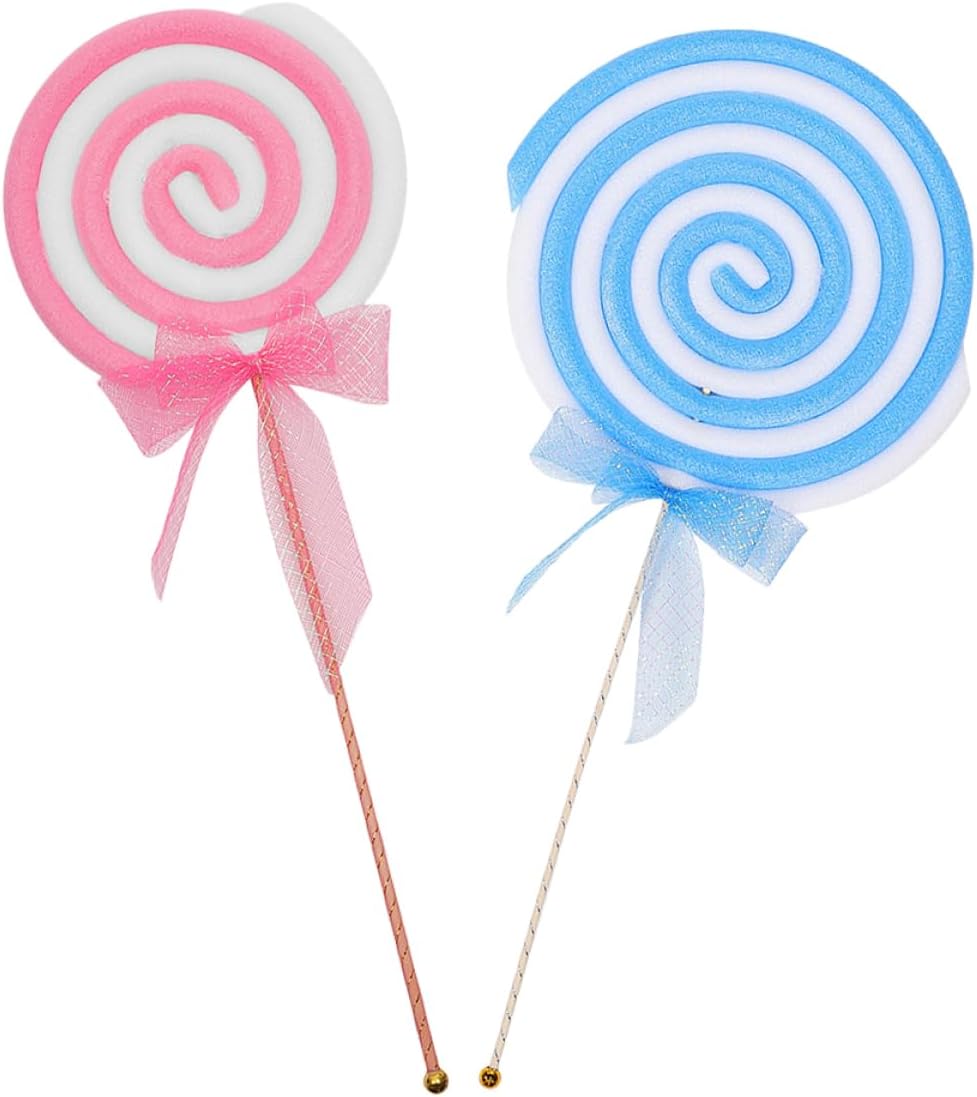 VOSAREA 2pcs Lollipop Model for Party Decorative Fake Food Adornment for Wedding Photo Prop