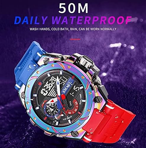 Miniatura 3 de FANMIS Reloj deportivo digital analógico para hombre, de cara grande, para deportes al aire libre, impermeable, militar, con fecha, tácticas