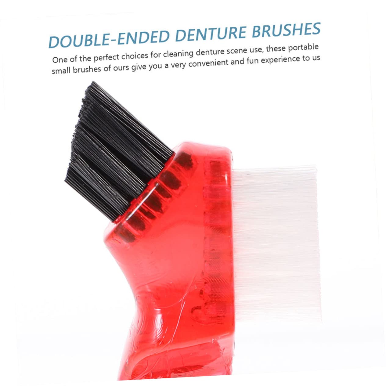 Anneome Spazzolino per Protesi Dentaria Piccolo Set 3 Pezzi Colori Miscelati, Multifunzionale per Pulizia Portatile Doppia Testa, Igiene Orale Domestica per Dentiera Pratica