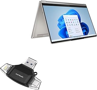 BoxWave Smart Gadget Compatible with Lenovo Yoga 9i (14 in - 82BG) - AllReader SD Card Reader, microSD Card Reader SD Compact USB - Jet Black