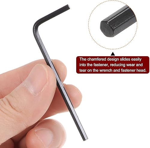 Miniatura 5 de HARFINGTON 50pcs Llave hexagonal 0.098 in métrica CR-V L en forma de cabeza hexagonal herramienta de reparación