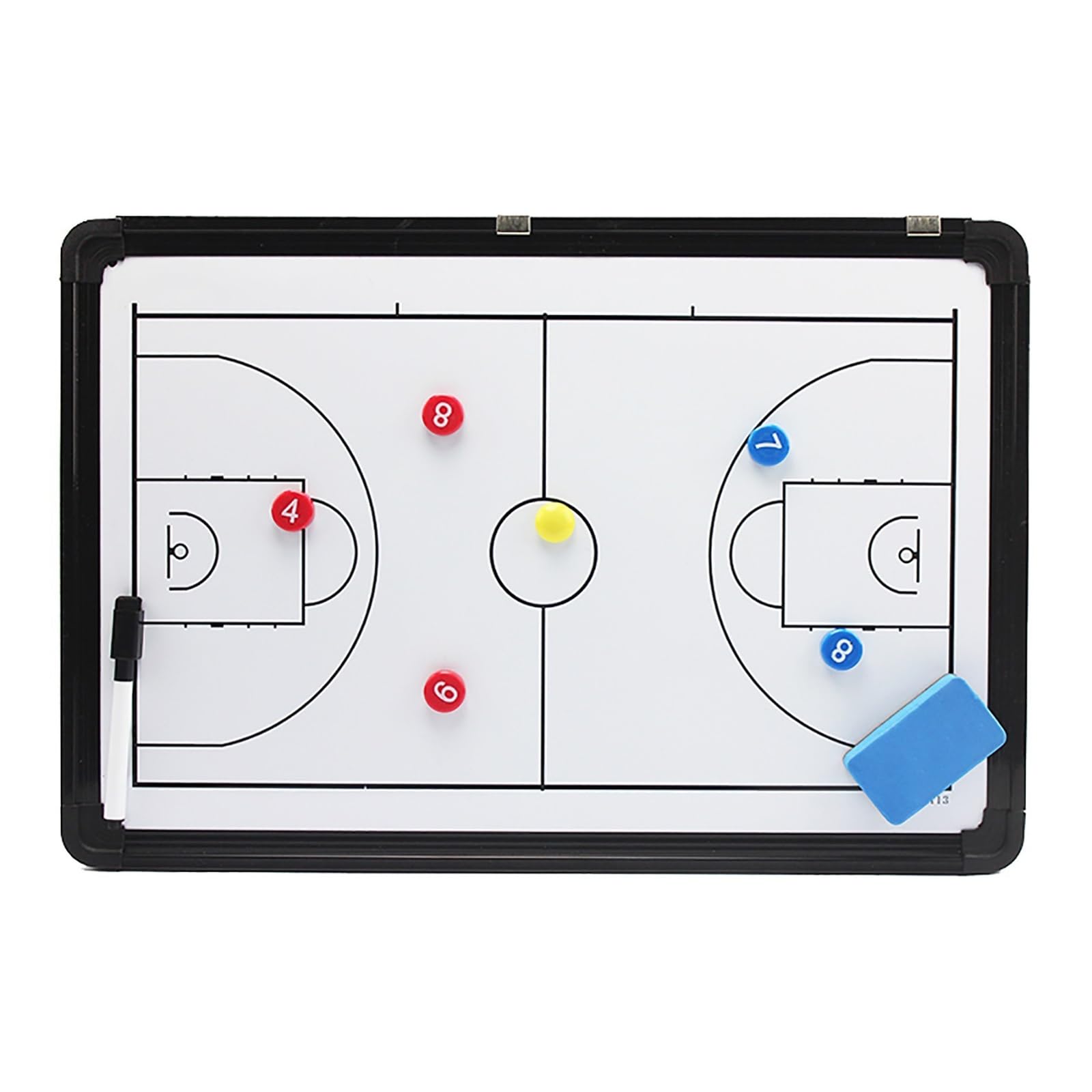 Taktikboard Basketball Coaches Board mit Magnete, Taktiktafel Basketball Zubehör, zum Aufhängen Geeignet, Wasserdicht und Langlebig, für Wettkämpfe und Training