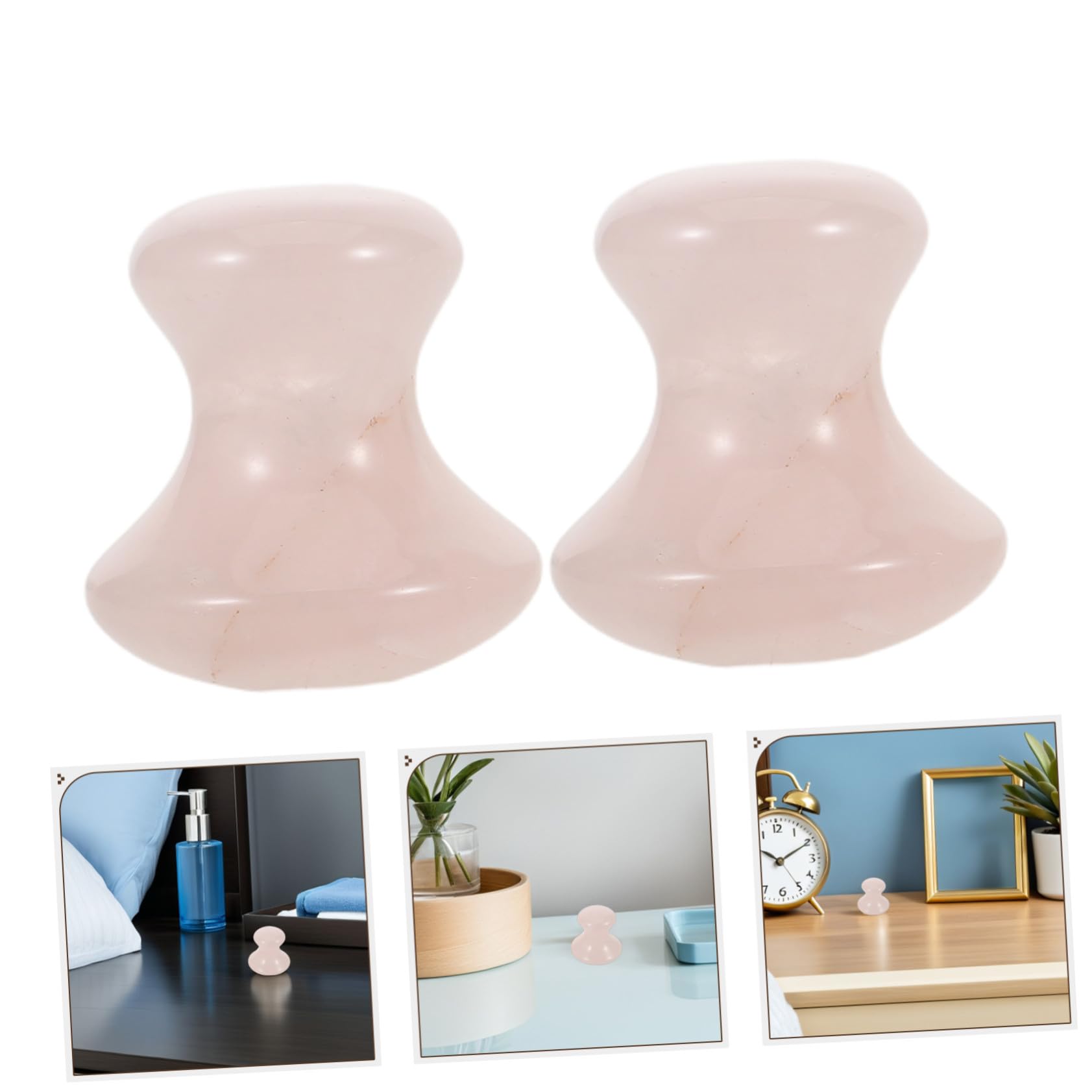 COLLBATH 3stücke Gesichtsmassagestein aus Kristall Gua-sha-pilzstein für Gesicht Gua-sha-gesichtsmassagebrett Massagesteine für Hautpflege Schabebrett für Gesichtsmassage