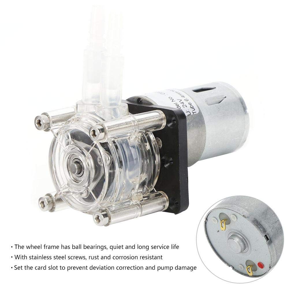Bomba peristáltica, bomba peristáltica de gran flujo, bomba dosificadora con tornillo de acero inoxidable para laboratorio de acuarios 500 ml/min(24V)
