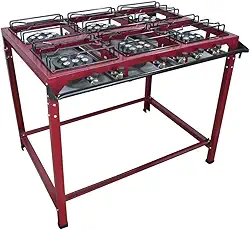 Fogão Industrial Grande 6 Bocas Alta Pressão Roa