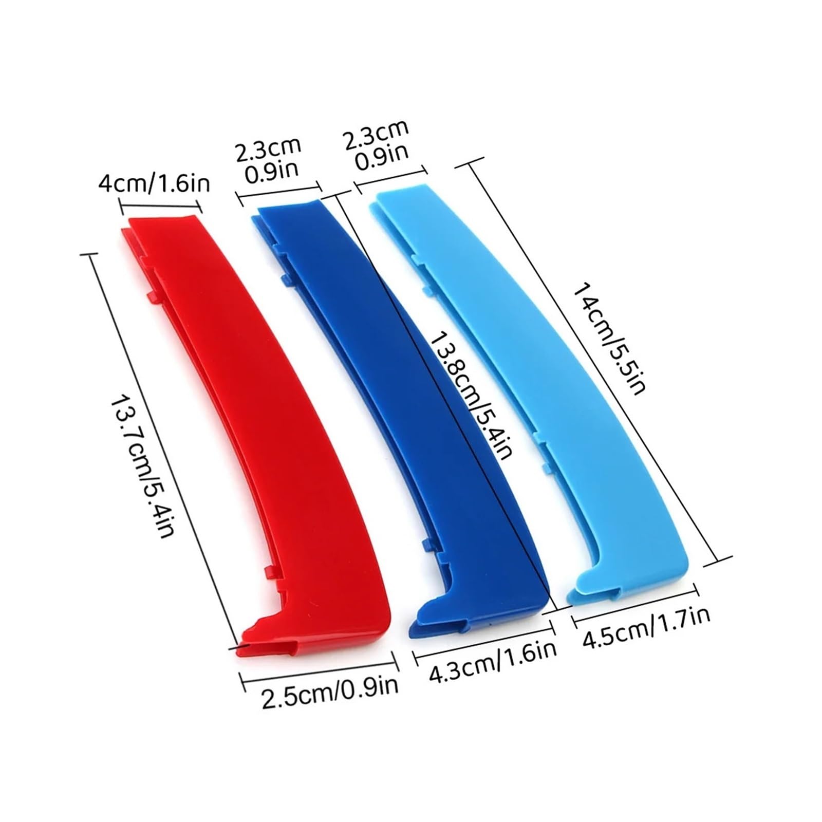 3D Sport Kühlergrill Grillabdeckung Clip Zierleiste Kompatibel mit 1er Serie E81 E82 E87 E88 2004 2005 2006 2007 2008 2009 2010 2011