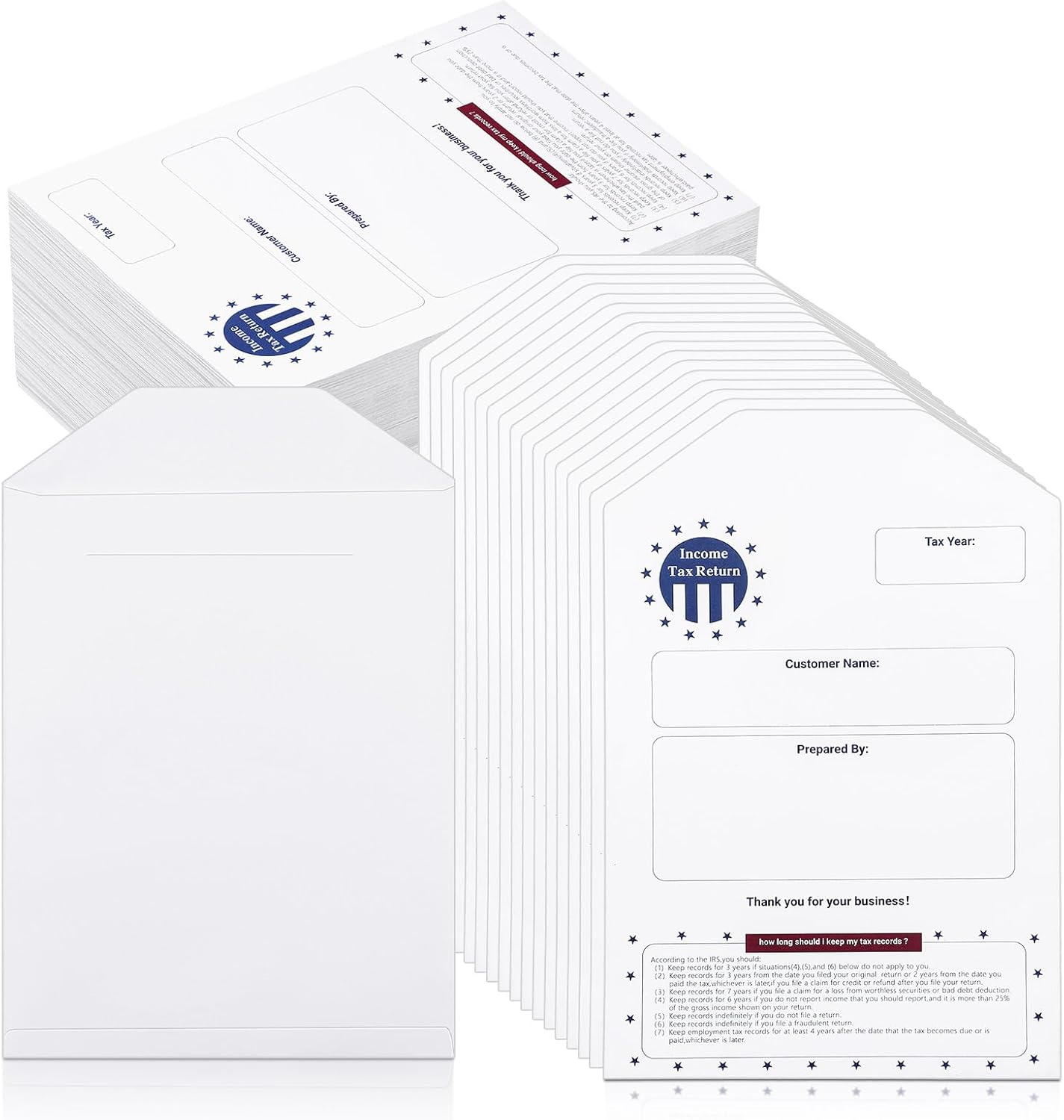 Motiskyy 100 Pcs Tax Return Envelope 9 x 12 Inch