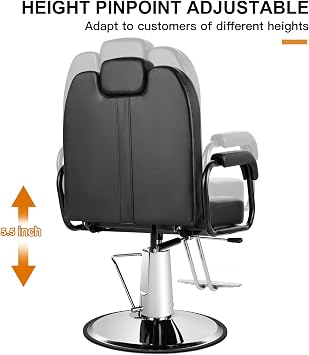 Artist hand Barbers Chairs, Heavy Duty Hydraulic Reclining Salon Chair