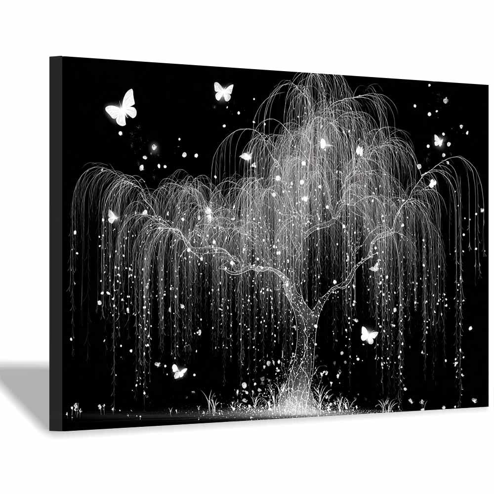HOQIU Tree Of Life Wall Art Neutral Golden Tree canvas prints, nature wall art, for Bathroom Home Office Decor(Multicolor)-70x100cm Framed