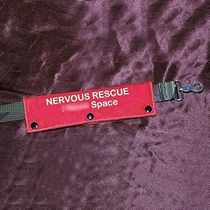 Funny dog leash sleeve nervous rescue space dog leash wrap wrap alert hanging id patch tag pet birthday giftnervous rescue sleeve   cucciolini doodles