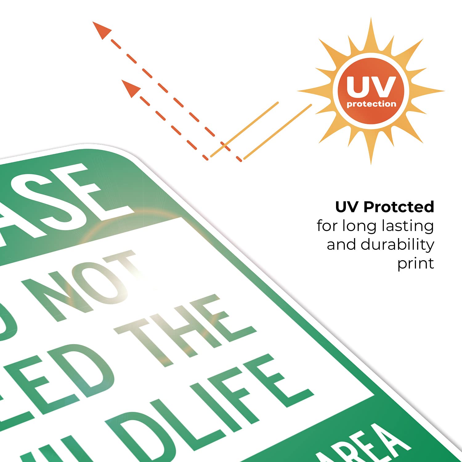 Please Do Not Feed The Wildlife Help Keep The Area Clean and Healthy Sign, 12x18 Inches, Rust Free .063 Aluminum, Fade Resistant, Made in USA