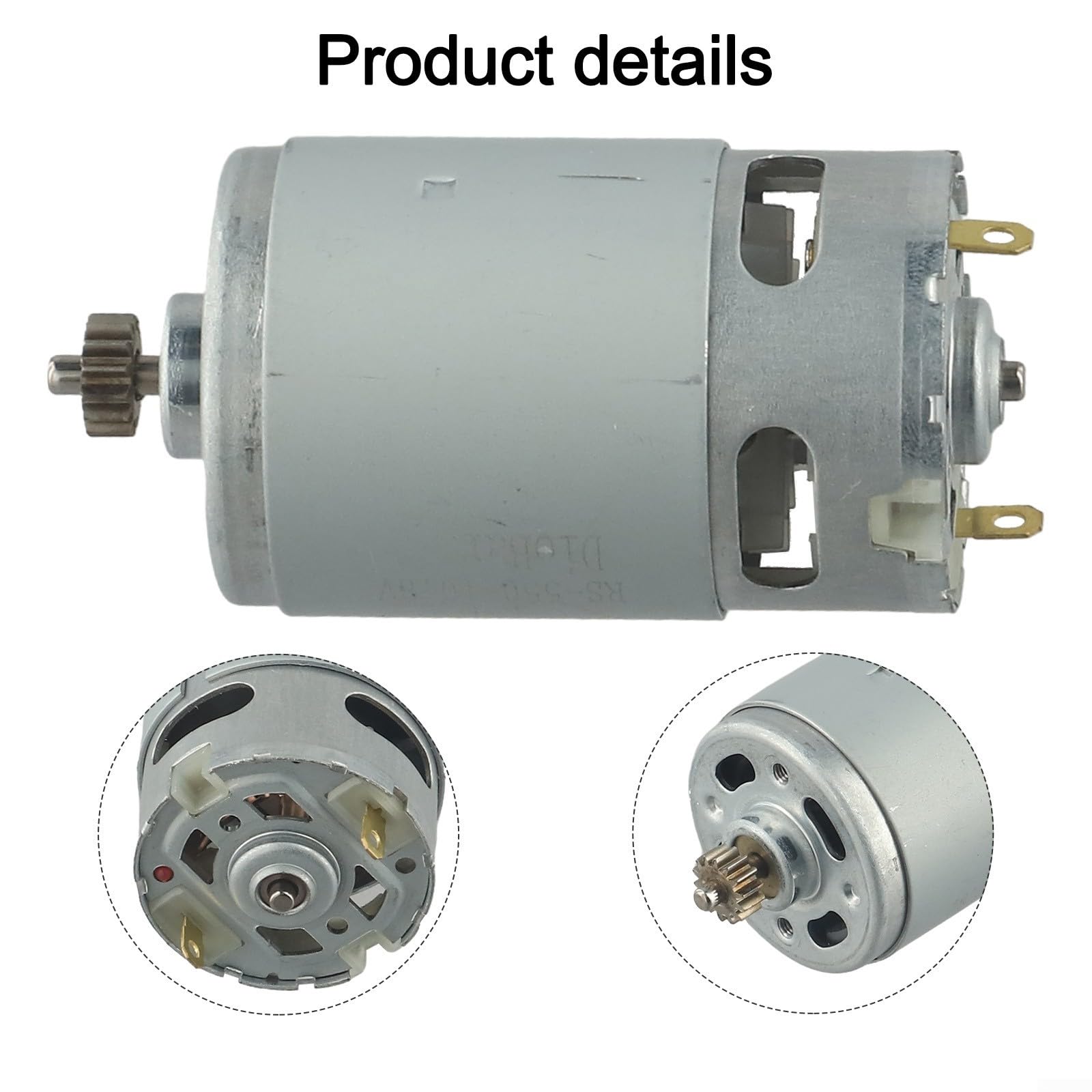 Niceminiwall 317005100 Ersatz DC Motor 10,8V 14Zähne für Metabo BS10.8V Akku-Bohrschrauber Silber Metall Motorzubehör
