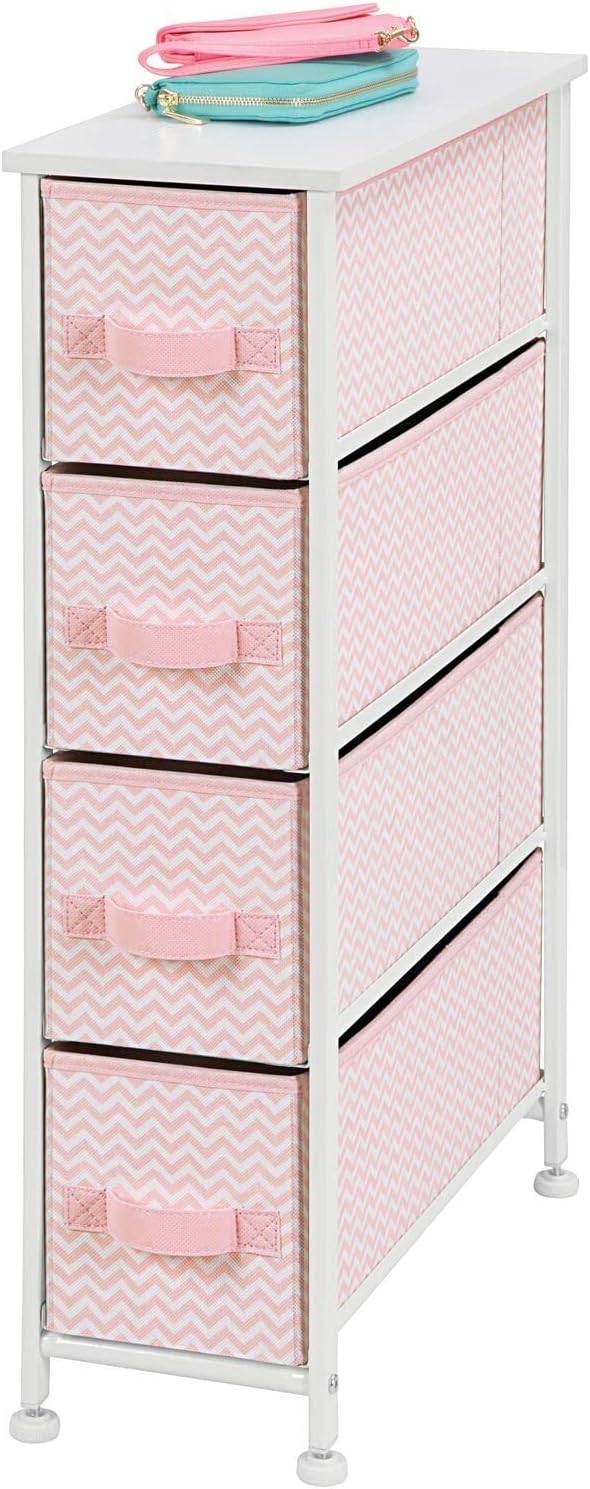 mDesign Narrow Vertical Dresser Storage Tower Furniture