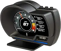 Romacci Display do HUD do carro, OBDⅡ + GPS Medidor inteligente Velocímetro de alta definição Ferramenta de diagnóstico do carro Eliminação do código de falha OBD Computador de condução seguro Alarme