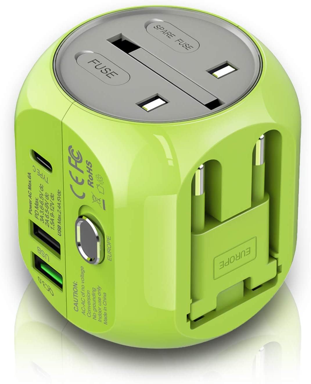 adaptateur voyage universel qc3.0 6