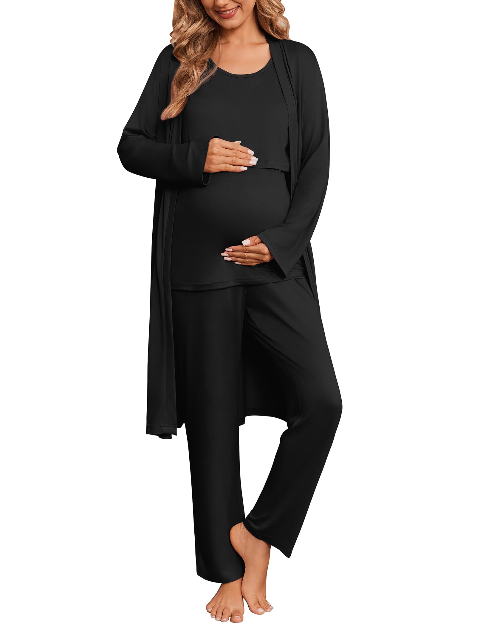 Ekouaer Nursing Pajamas 3-Piece Set