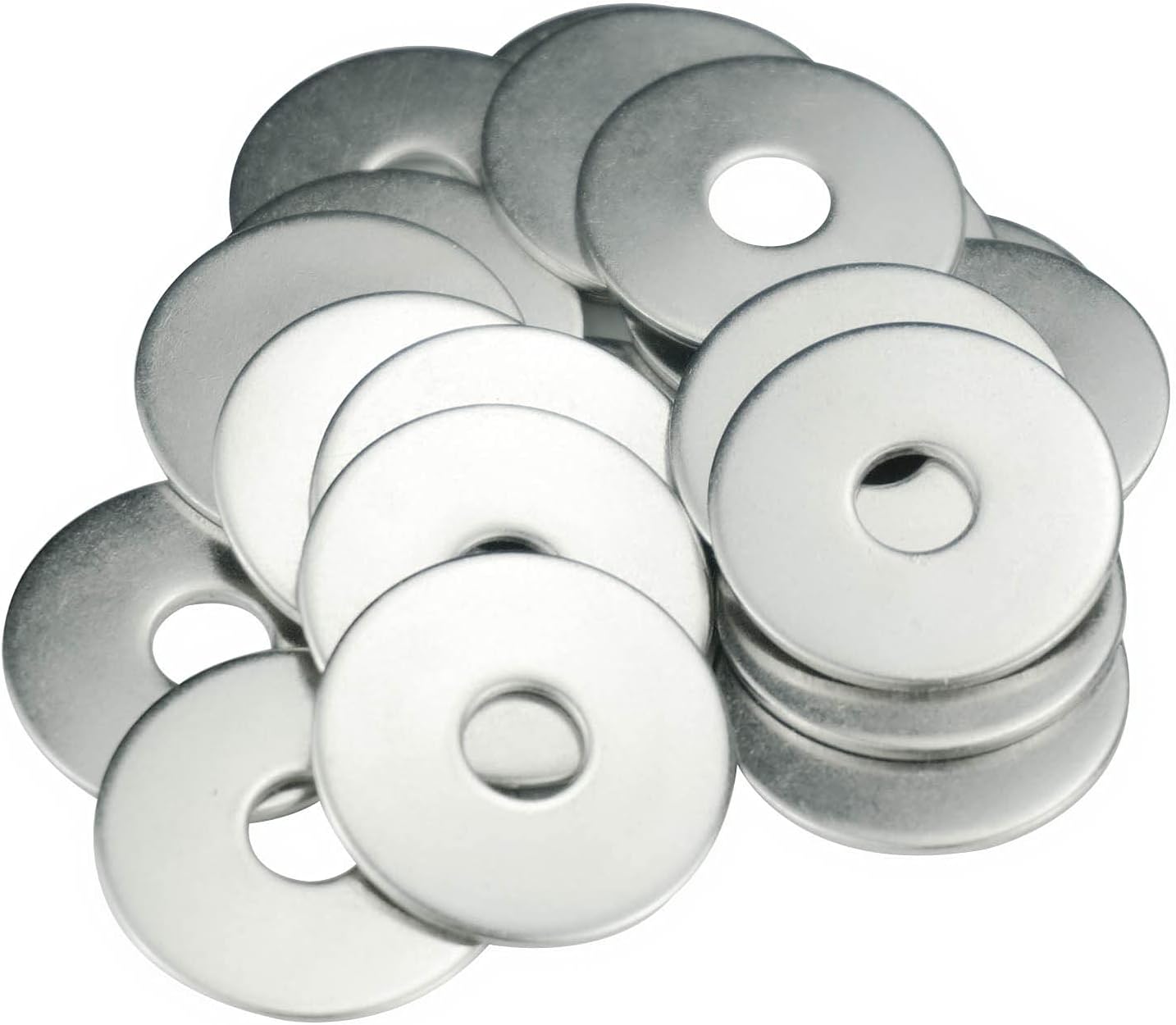 M8 Washers, M8 x 30mm Penny Washers, MeHurr (Pack of 20) A2 304 Stainless Steel Washer, Flat Repair Washer, Large Metal Plain Round Chrome for Screws & Bolts
