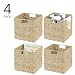 mDesign Juego de 4 cajas de almacenaje – Cajas organizadoras plegables hechas...