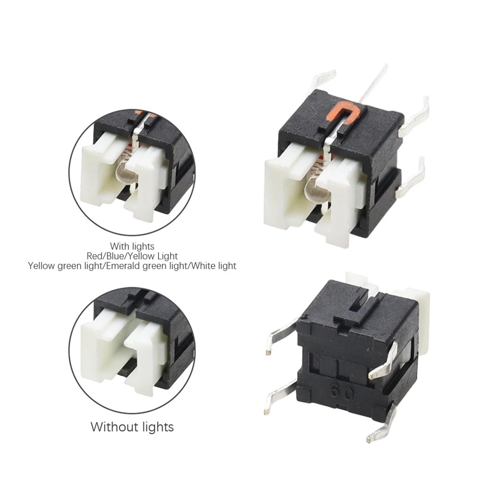 Suoera 6x Encoche LED Rouge Pour Flèche – Diamètre Intérieur 7,62 Mm, S’allume Au Tir, Compatible Bois/carbone/fibre