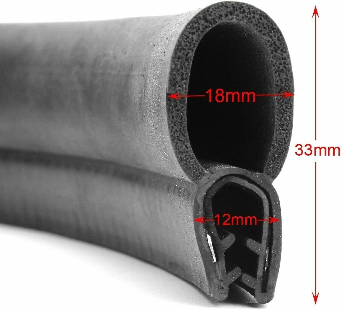 OKJHFD Rubber O U Channel Seal Strip SUV Door Window Frame Front Left Lower Rear Right Upper for F150 Heritage for RAV4 for Equinox for CR-V for Corolla for Edge for Compass for Trailblazer
