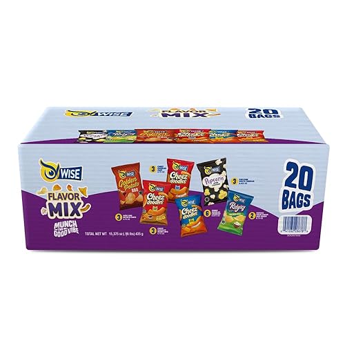 Vista 24 de Wise Snacks Ridgies - Papas fritas de crema agria y cebolla, bolsa de 0.75 onzas (40 unidades)